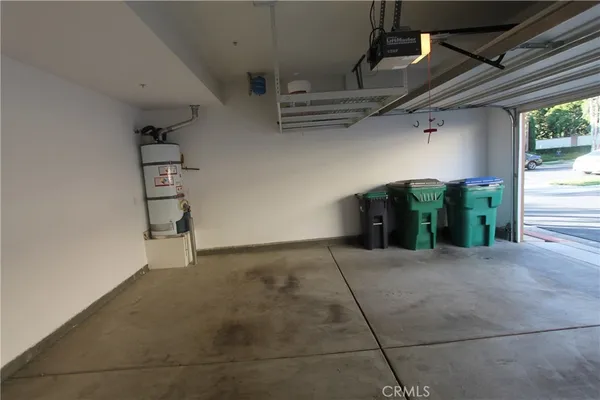 a view of a garage
