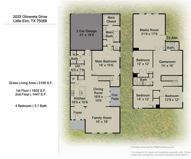 $450,000 | 2032 Olivereta Drive, Little Elm, TX 75068