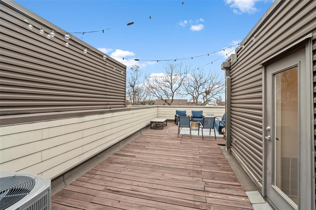 4111 Newton Avenue, Unit 2 Dallas, TX 75219 - Photo 26 of 26 Outdoor entertaining space with incredible views of the Dallas skyline