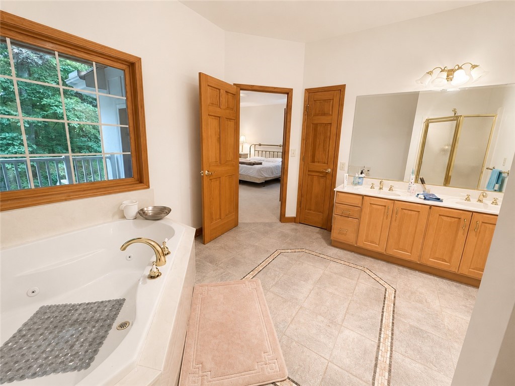59 Kickapoo Valley Drive Charleston, IL 61920 - Photo 22 of 46 a bathroom with a tub sink and mirror