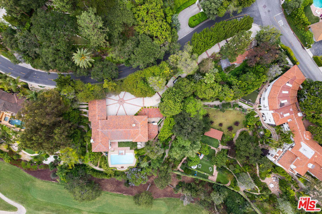 10800 Chalon Road Los Angeles, CA 90077 - Photo 13 of 14 an aerial view of a house