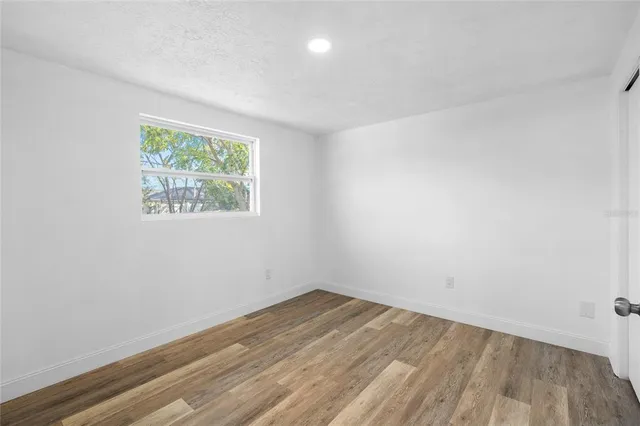 an empty room with a window