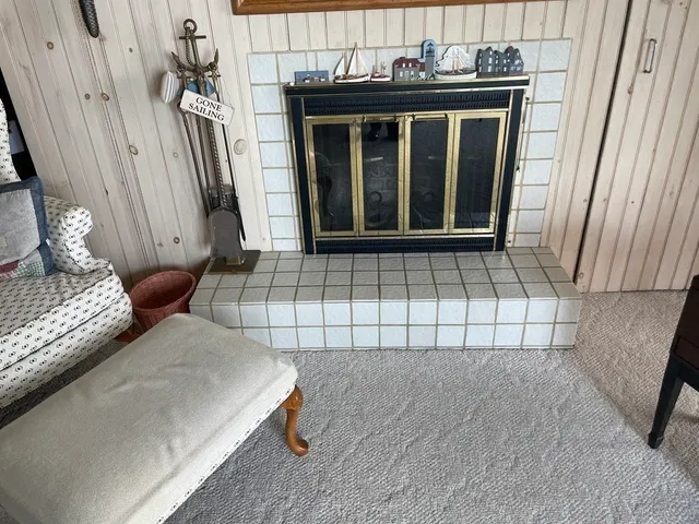 a view of front door with couch