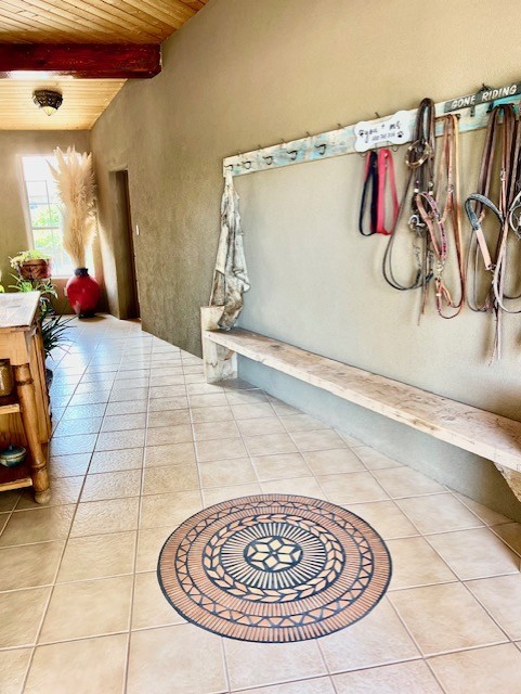 26 Schmittle Road Socorro, NM 87801 - Photo 43 of 80 Side entry hall by the fenced area with tile detail
