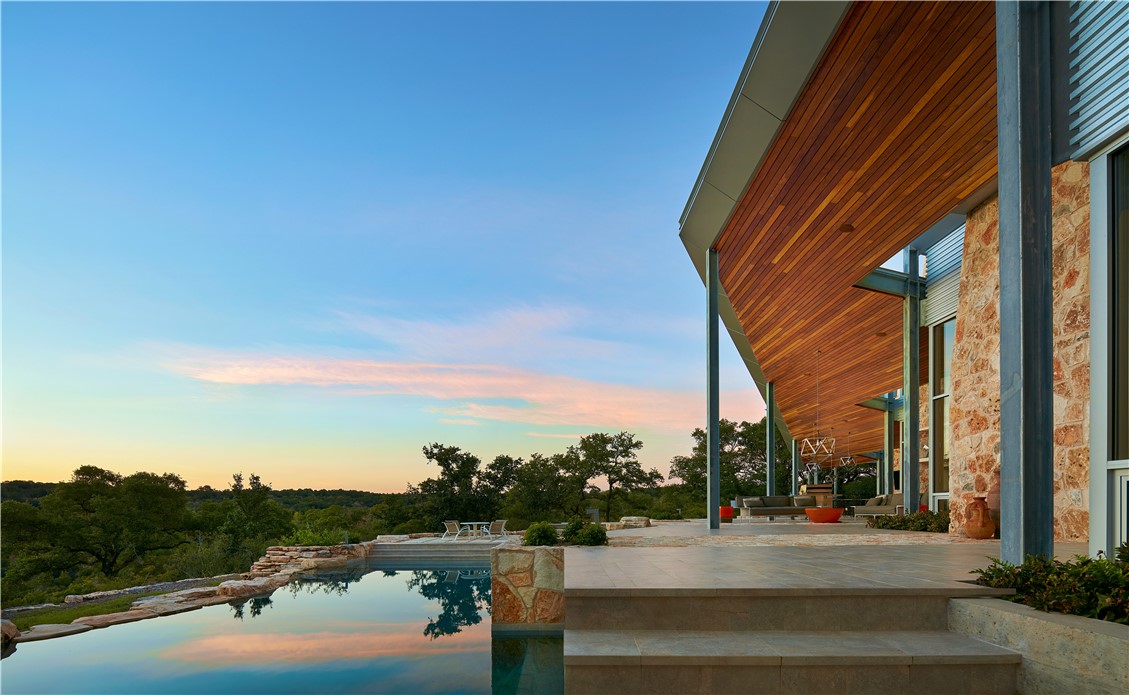 a outdoor view with patio