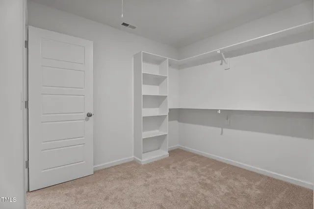 a room with walk in closet