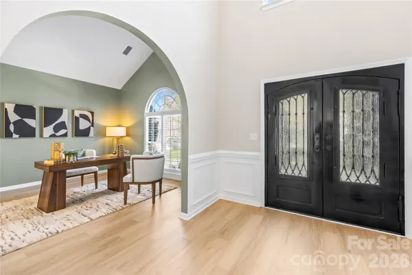 a view of livingroom with furniture and wooden floor