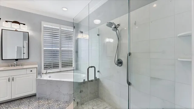 a workspace with furniture and a window