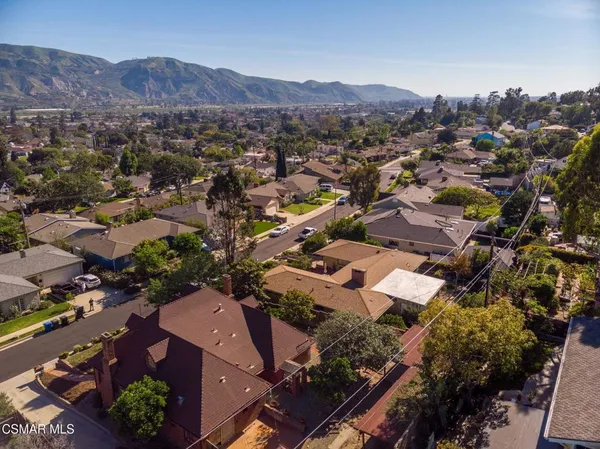 an aerial view of multiple house