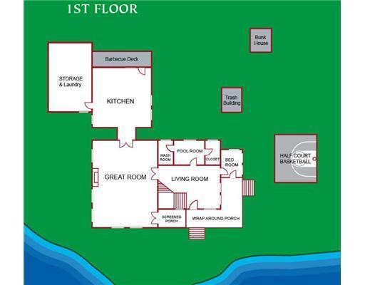123 West Point Lane Rome, ME 04963 - Photo 18 of 18 1st Floor Plan.