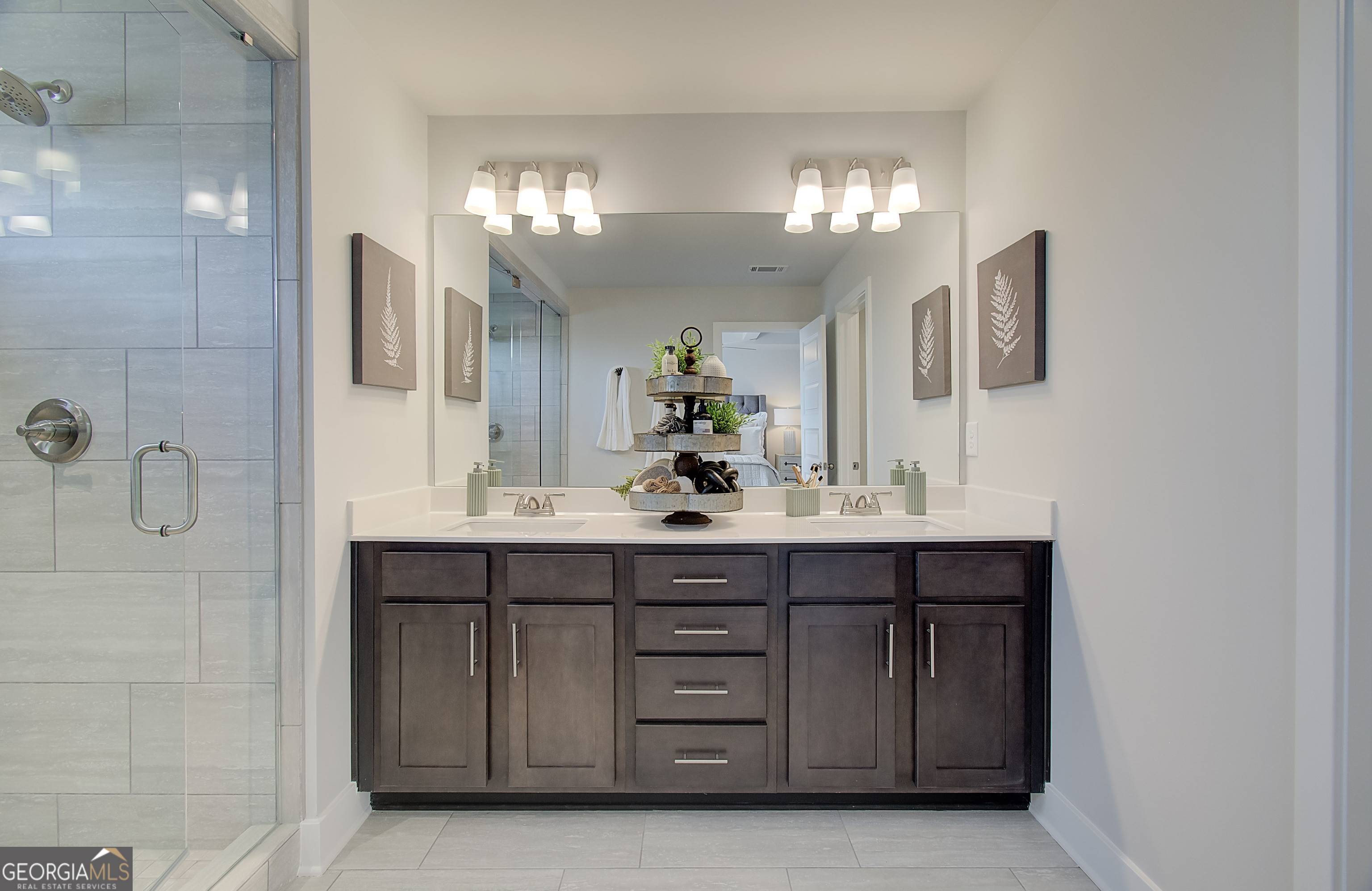 179 Depot Landing Road, Unit 27A Auburn, GA 30011 - Photo 20 of 38 a bathroom with a double vanity sink mirror and double