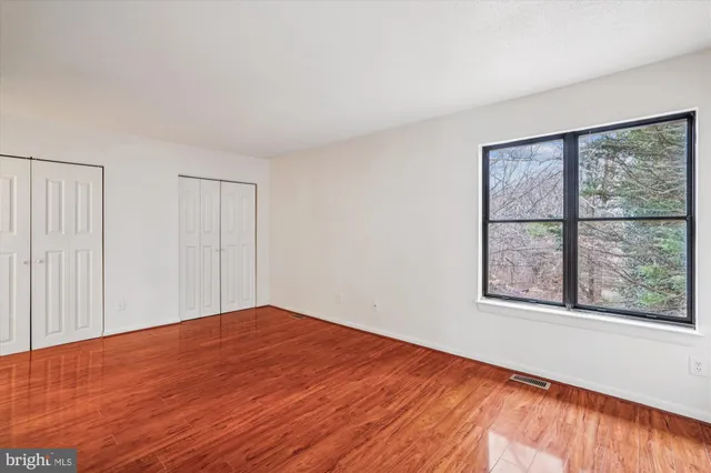 an empty room with a window