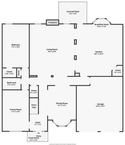 an aerial view of a house with outdoor space