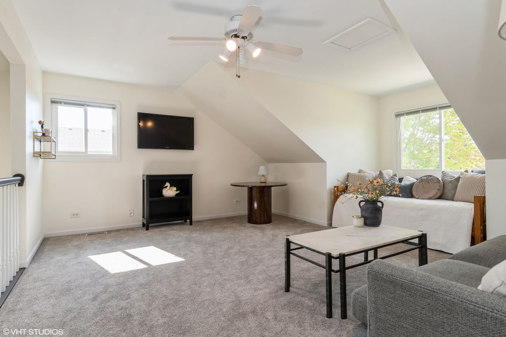 1449 Mesa Drive Bolingbrook, IL 60490 - Photo 23 of 34 a living room with furniture a fireplace and a flat screen tv