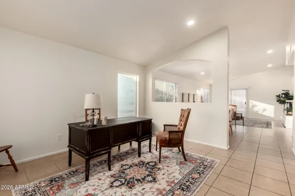 a house view with a backyard space