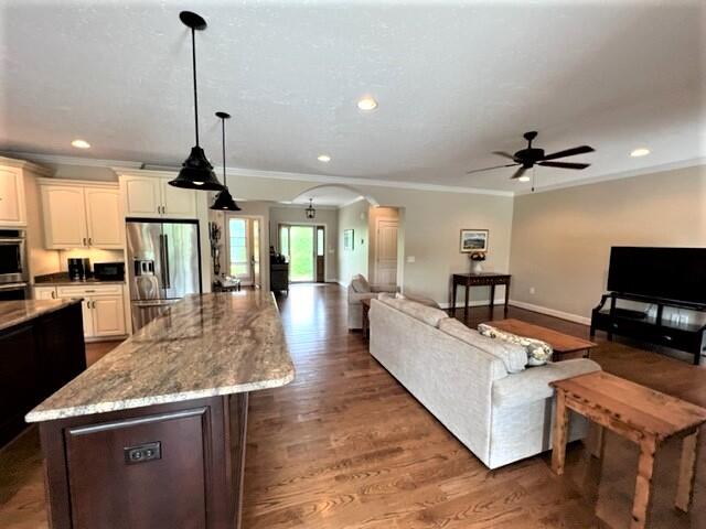 1202 Terrace Drive Salem, VA 24153 - Photo 18 of 44 a large kitchen with stainless steel appliances kitchen island granite countertop a sink and a refrigerator
