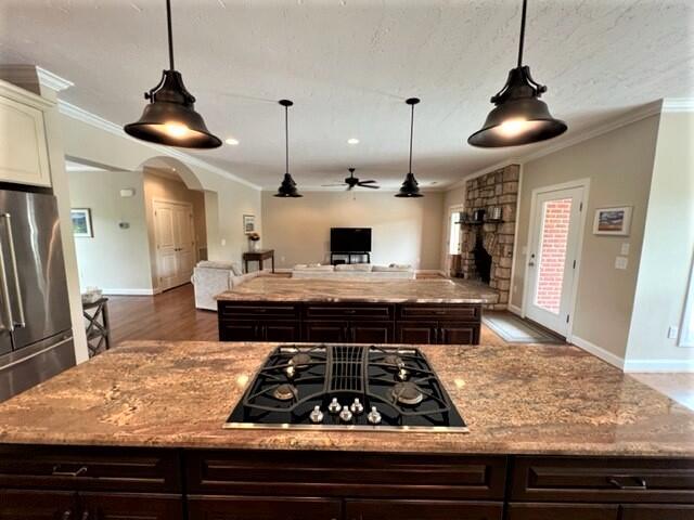 1202 Terrace Drive Salem, VA 24153 - Photo 24 of 44 a kitchen with a stove a refrigerator and a wooden floor