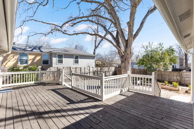 a view of a house with a deck