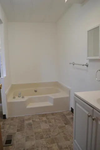 a view of wooden door