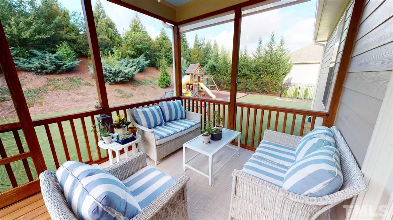 3116 Umstead View Drive Raleigh, NC 27607 - Photo 26 of 30 Screened porch! Relax, enjoy the peaceful backyard with no bugs on this porch!
