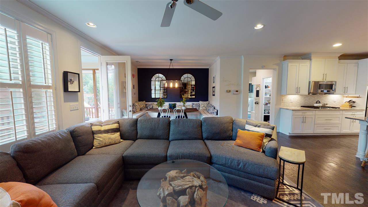 3116 Umstead View Drive Raleigh, NC 27607 - Photo 8 of 30 View from the living room looking into the kitchen and eating nook.