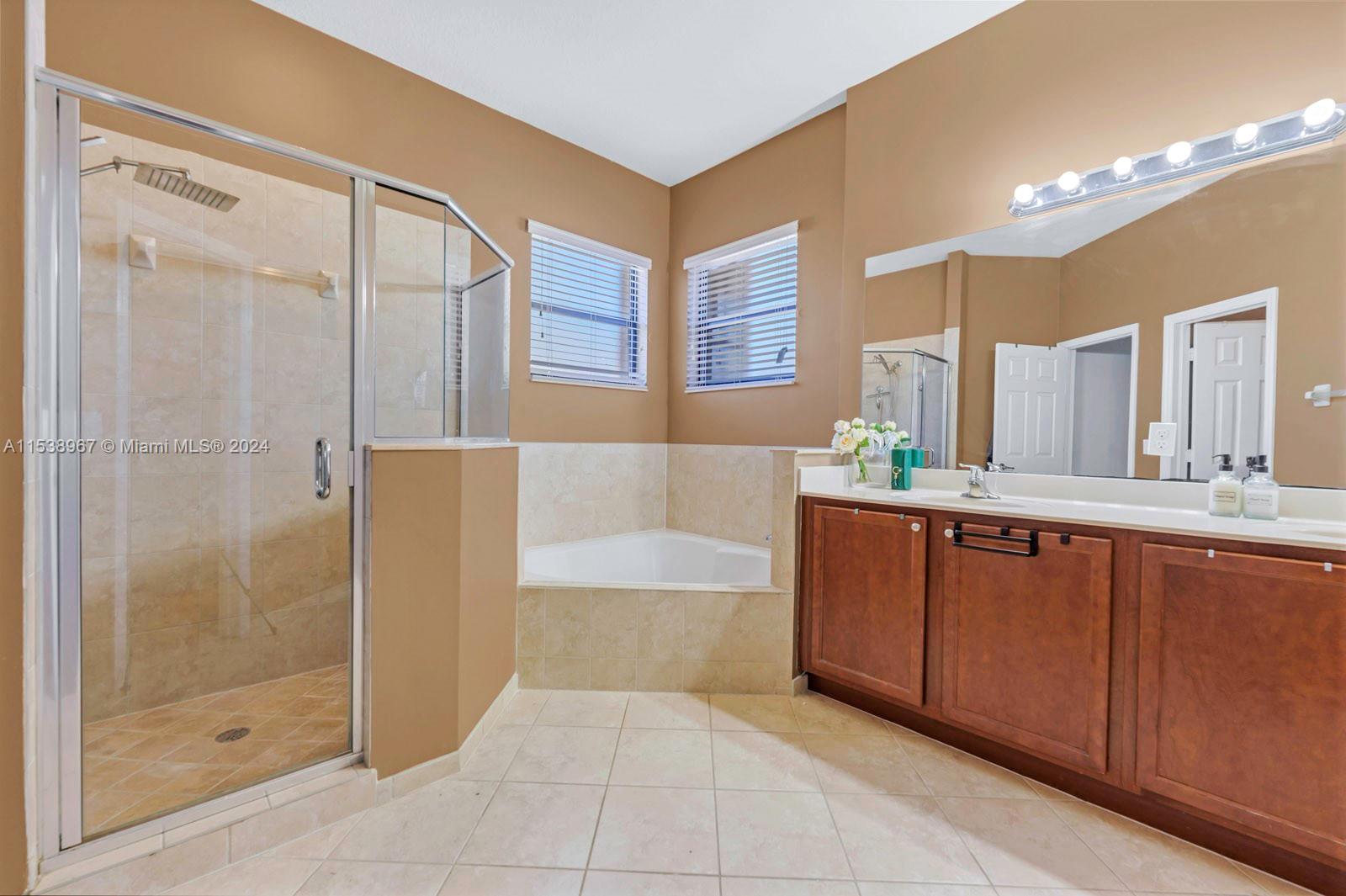 24084 Southwest 113th Path Homestead, FL 33032 - Photo 26 of 37 a bathroom with a tub sink and mirror