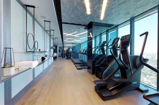 a view of a city with tall buildings