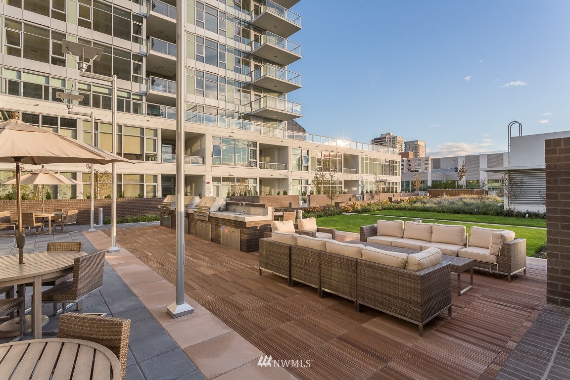 588 Bell Street, Unit 814S Seattle, WA 98121 - Photo 22 of 37 a building outdoor space with patio furniture
