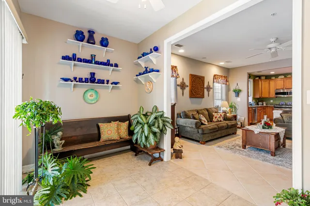 a living room with furniture and a couch