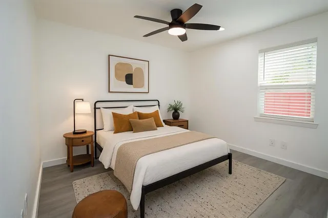 a view of small space with racks on the wall