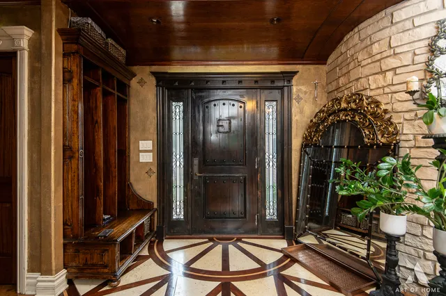 a view of an outdoor space with seating area