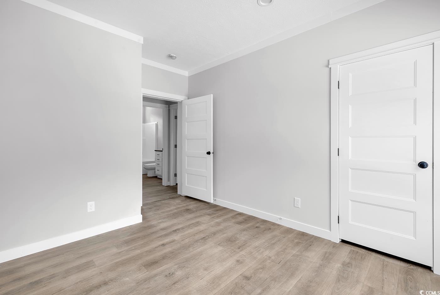 754 Kent Road Andrews, SC 29510 - Photo 20 of 31 Unfurnished bedroom featuring crown molding, wood finished floors, and a closet