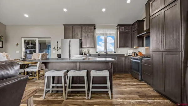 a bedroom with a bed and a bathroom