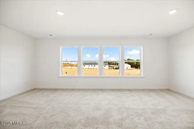 an empty room with a window