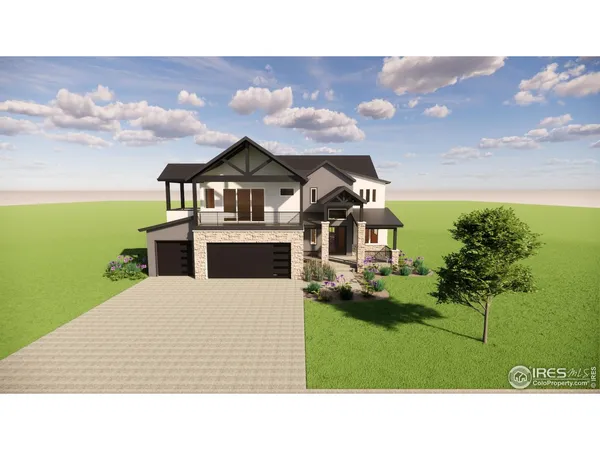 a house view with a garden space