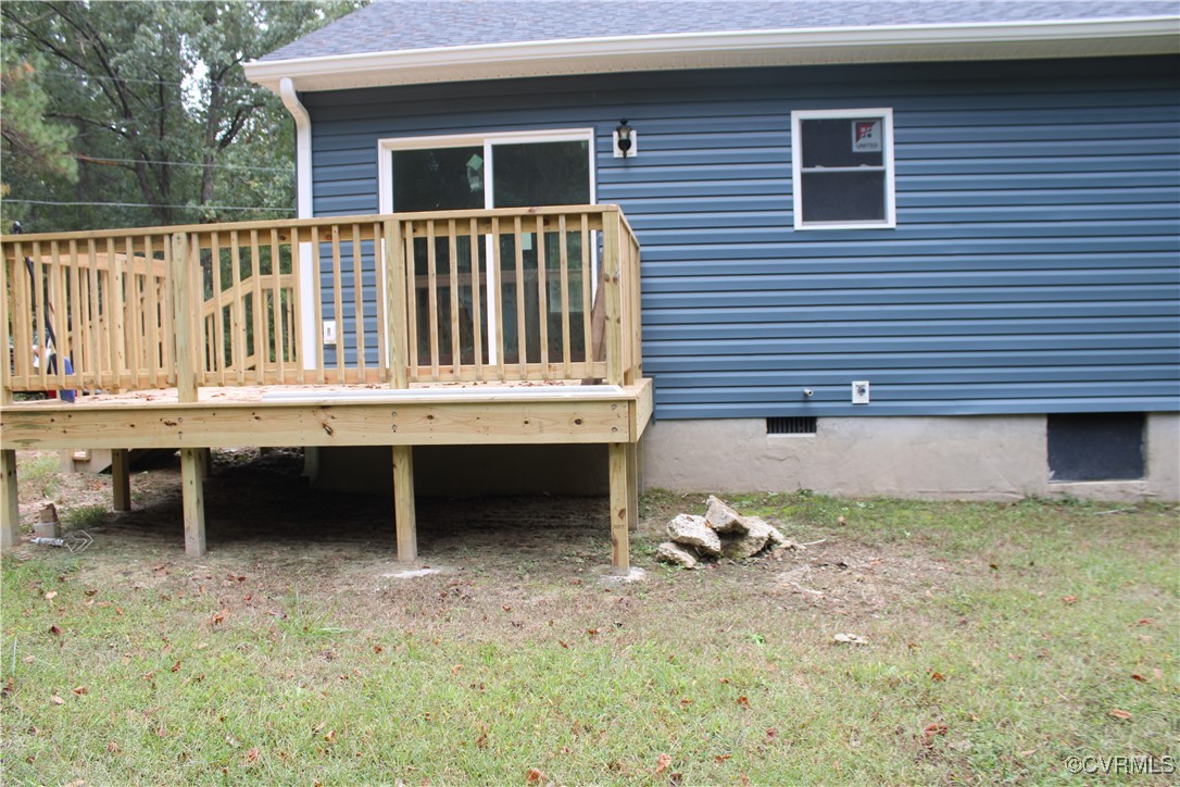 10120 Alpine Road Providence Forge, VA 23140 - Photo 13 of 15 Wooden terrace featuring a yard