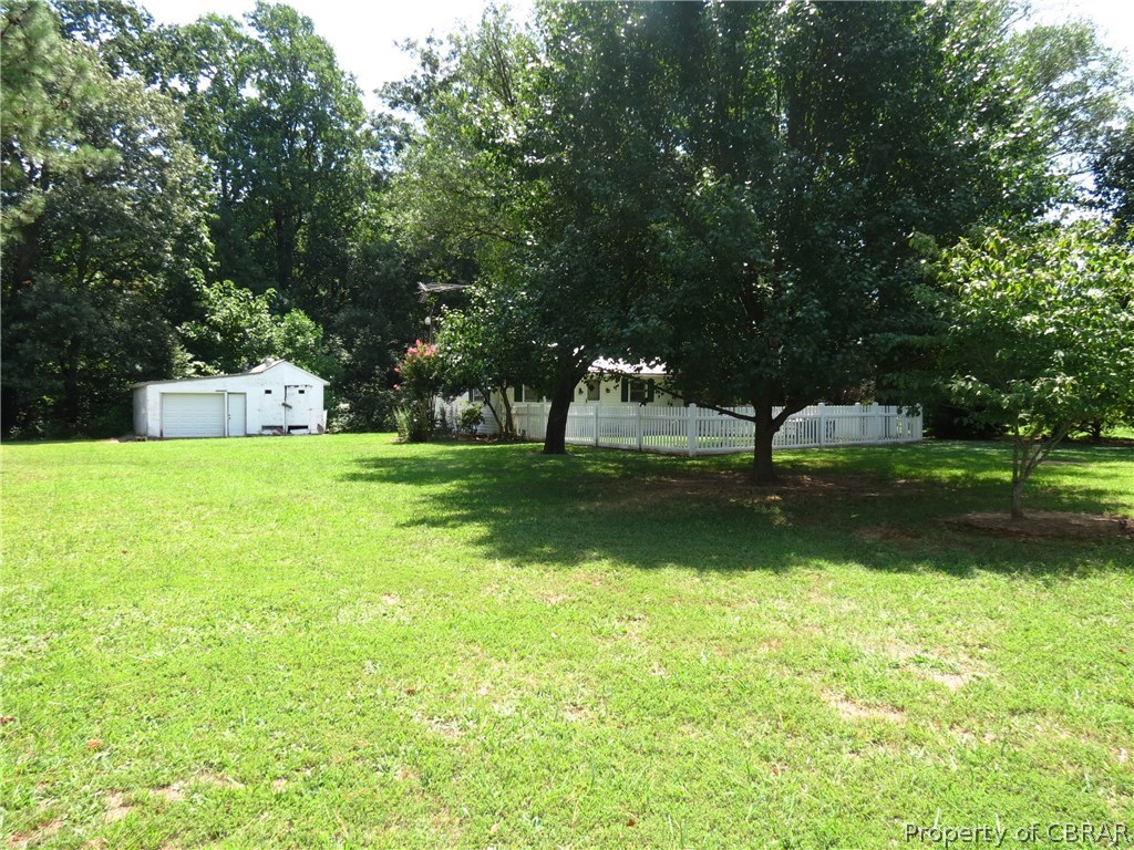 912 Carlton Road Wake, VA 23176 - Photo 19 of 21 Detached Garage and Work shop - Great Space - 2 Tax Map #'s - Live in the Cottage now and Build a Dream Home on a Lovely Cleared Park Like Property!