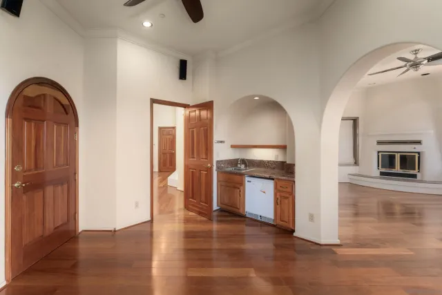 a view of a city from a balcony