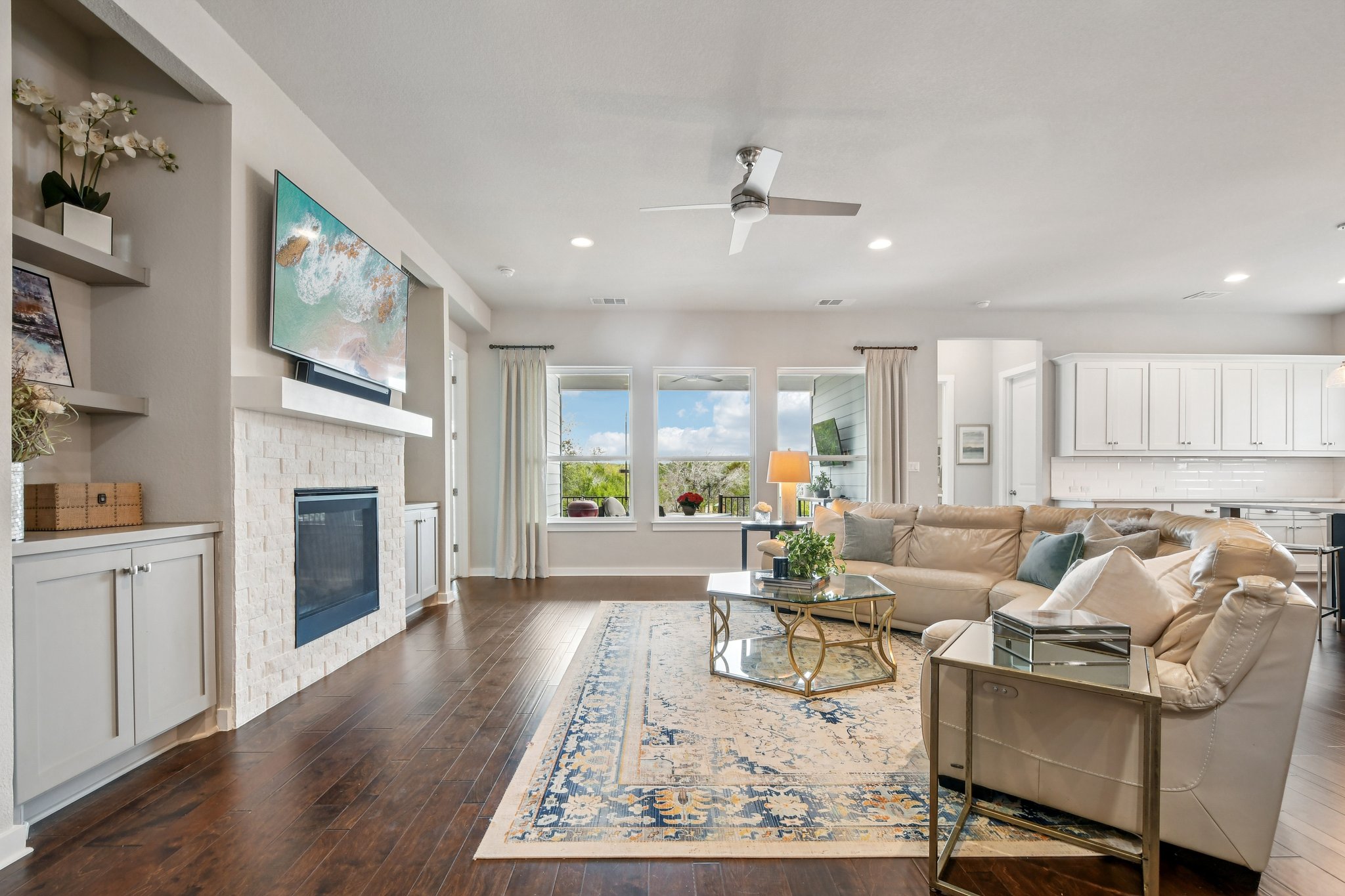 520 Hazy Hills Loop Dripping Springs, TX 78620 - Photo 26 of 27 The bright, open-concept floorplan perfectly connects the main living areas for an inviting atmosphere.