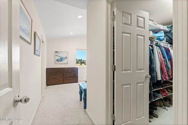 a view of a walk in closet