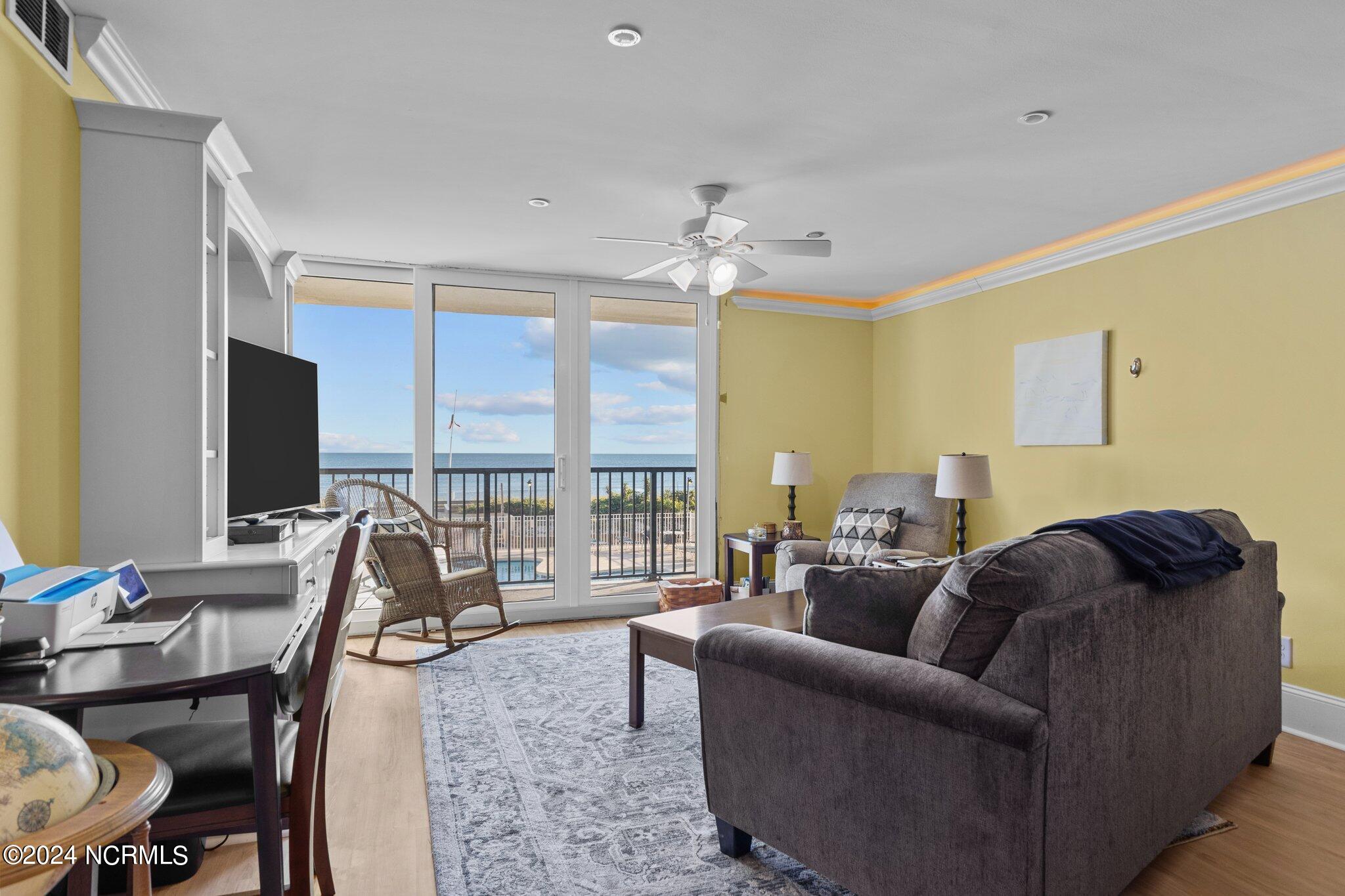 2305 West Fort Macon Road, Unit 206 Atlantic Beach, NC 28512 - Photo 6 of 48 Living Room w/ Beautiful Water Views