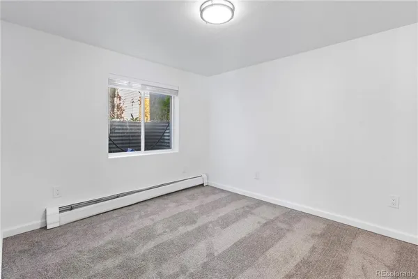 an empty room with a window