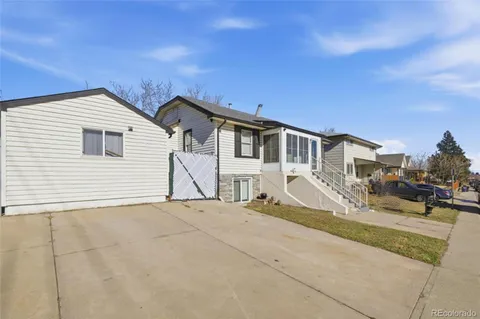 a view of a house with a patio