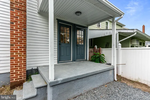 a view of house and front door