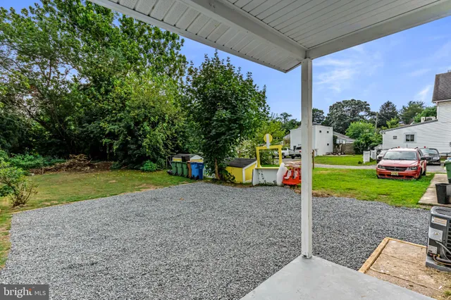 a view of a park with slide