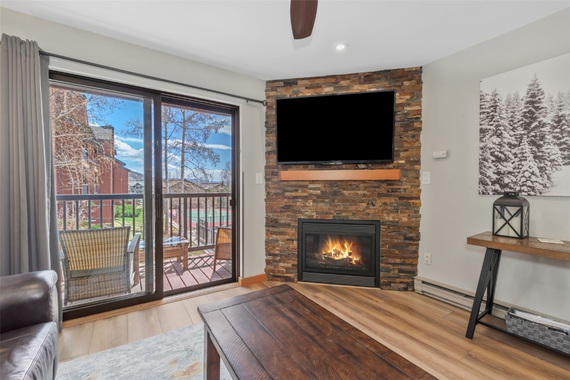 2025 Walton Creek Road, Unit 315 Steamboat Springs, CO 80487 - Photo 16 of 37 Gather round for a ballgame or movie.