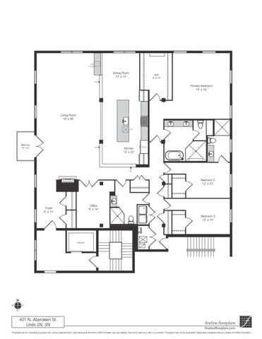 $1,900,000 | 401 North Aberdeen Street, Unit 3N, Chicago, IL 60642
