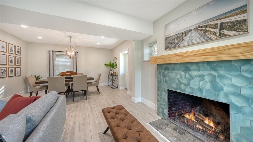 1901 Morrill Street Sarasota, FL 34236 - Photo 11 of 50 a living room with furniture and a fireplace