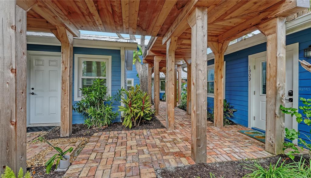 1901 Morrill Street Sarasota, FL 34236 - Photo 21 of 50 a view of a brick house with potted plants