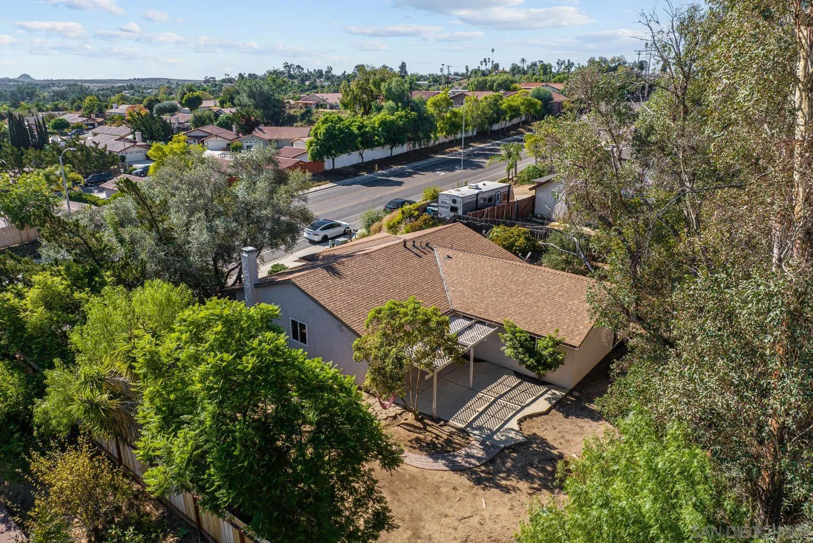 950 East Fallbrook Street Fallbrook, CA 92028 - Photo 36 of 37 an aerial view of a house with a yard